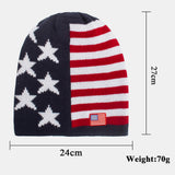 America,Stripe,Pattern,Winter,Outdoor,Daily,Woolen,Beanie