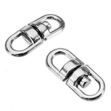 20Pcs,16.5mm,Silver,Alloy,Round,Double,Swivel,Swivel