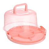 Plastic,Round,Handle,Pastry,Storage,Dessert,Container,Cover