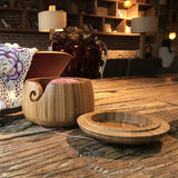 Wooden,Bamboo,Holder,Cover,Skeins,Knitting,Crochet,Decorations