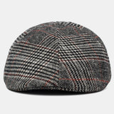 Men's,Plaid,Striped,Beret,Newsboy,Beret