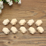 10pcs,30x20mm,Geometric,Wooden,Beads,Unfinished,Necklace,Faceted,Craft,Decorations