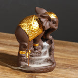 Ganesha,Backflow,Incense,Burner,Elephant,Censer,Stick,Holder