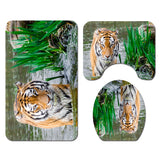 Bathroom,Decor,Shower,Curtain,Tiger,Prints,Polyester