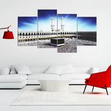 Print,Mecca,Islamic,Kaaba,Canvas,Paintings,Decor