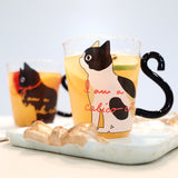 Glass,Cartoon,Children's,Creative,Handle,Coffee,Transparent,Juice,Drink