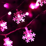 Christmas,Snowflake,Flashlight,String,Festival,Wedding,Decoration,Waterproof,Battery,Powered