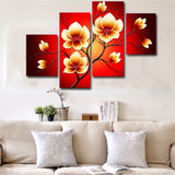 Modern,Abstract,Paintings,Flowers,Decor,Canvas,Frame