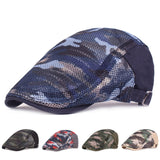 Summer,Beret,Camouflage,Forward,Outdoor,Travel,Plaid,Retro