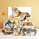 Creative,Animal,Tiger,Zebra,Gorilla,Shape,Throw,Pillow,Plush,Cushion