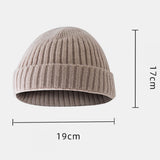 Knitted,Solid,French,Brimless,Retro,Skullcap,Sailor