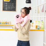 Unisex,Plush,Panda,Gloves,Pockets,Scarf,Thick,Multipurpose,Fashion