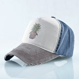 Unisex,Pineapple,Baseball,Washed,Studded