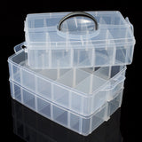 Transparent,Plastic,Compartment,Storage,Layer,Jewelery,Craft,Beads,Organizer