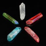 Titanium,Rainbow,Natural,Quartz,Crystals,Pendant,Healing,Point