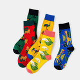 Unisex,Animal,Series,Pattern,Colourful,Patchwork,Color,Socks