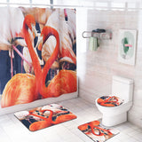 Flamingo,Waterproof,Bathroom,Shower,Curtain,Pedestal,Toilet,Cover,Shower,Curtains,Bathroom,Decor