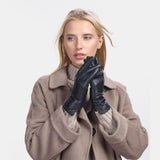 Women,Genuine,Leather,Outdoor,Fashion,Velvet,Gloves,Riding,Cycling