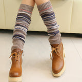 Senshoes,Vintage,Color,Striped,Fashion,Piles,Socks,Boots,Leggings,Korean,Socks