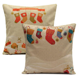 Christmas,Socks,Throw,Pillow,Cases,Square,Cushion,Cover