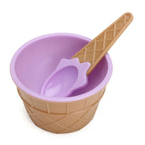 Children's,Plastic,Cream,Bowls,Spoons,Durable,Cream,Dessert