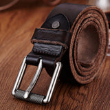 Genuine,Leather,Men's,Casual,Waistband,Waist,Strap,Smooth,Retro