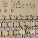 Wooden,Anniversary,Calendar,Board,Family,Friends,Birthday,Calendar,Special,Dates,Hanging