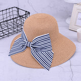 Fashion,Outdoor,Summer,Protection,Brimmed,Floppy,Bowknot,Women