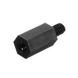 Suleve,M4NH1,50pcs,Nylon,Black,Screw,Standoff