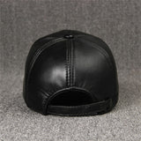 Leather,Baseball,Adjustable,Winter,Black,Trucker,Snapback