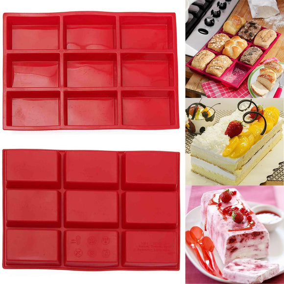 Cavity,Rectangle,Silicone,Bread,Cupcake,Mould,Chocolate,Bakeware