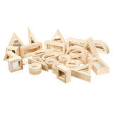 Wooden,Mirror,Blocks,Construction,Building,Children,Stacking,Blocks