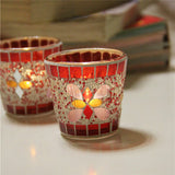 Handicraft,Mosaic,Glass,Beads,Sequin,Candle,Stick,Candle,Holder,Candelabra,Decor