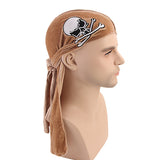 Unsiex,Skull,Print,Pleuche,Hooded,Pirate,Headpiece