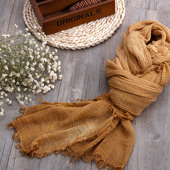 Women,Dirty,Cotton,Autumn,Winter,Protection,Solid,Brief,Ethnic,Style,Scarf,Shawl