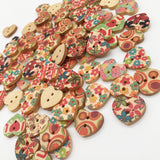 Heart,Shape,Wooden,Button,Mixed,Natural,Sewing,Children,Handmade,Clothes,Buttons