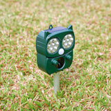 LyRay,Solar,Power,Sensor,Ultrasonic,Animal,Repeller,Waterproof,Garden,Outdoor,Animals,Birds,Flashing,Light,Dispeller