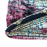Women,Velvet,Beanies,Colorful,Printed,Bonnet,Scarf