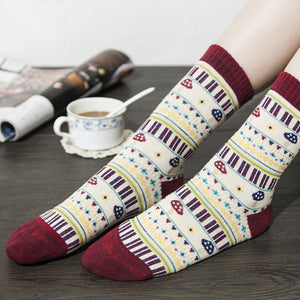 Women,Autumn,National,Cotton,Socks,Comfortable,Middle,Socks