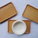 Rectangle,Bamboo,Scald,Proof,Holder,Coaster,Kungfu,Accessaries