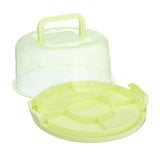 Plastic,Round,Handle,Pastry,Storage,Dessert,Container,Cover