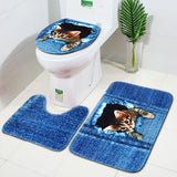 Bathroom,Washable,Carpet,Animal,Bathroom,Toilet,Cover
