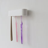 Happy,White,Toothbrush,Holder,Bathroom,Organizer,Mounted,Stand,Adhesive,Smart,Decorations