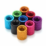 Suleve,M3AS15,50Pcs,Knurled,Standoff,Aluminum,Alloy,Anodized,Spacer,MultiColor