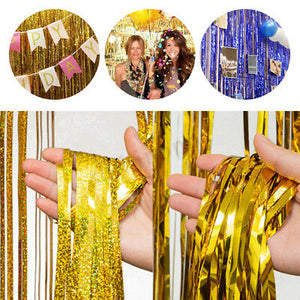 Metallic,Fringe,Tassel,Curtain,Decor,Birthday,Wedding,Party,Decorations