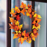 Christmas,Maple,Leaves,Pumpkin,Berry,Wreath,Garland,Hanging,Craft,Decorations