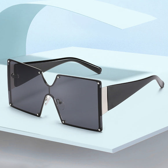 Women,Metal,Frame,Color,Gradient,Square,Shape,Fashion,Trend,Protection,Sunglasses