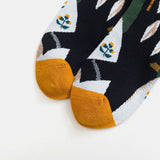 Unisex,British,Style,Retro,Couple,Patchwork,Color,Personality,Socks