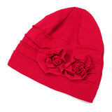 Women,Flower,Cotton,Beanies,Solid,Outdoor,Windproof,Bonnet