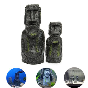 Resin,Easter,Island,Statues,Ornament,Aquarium,Decoration